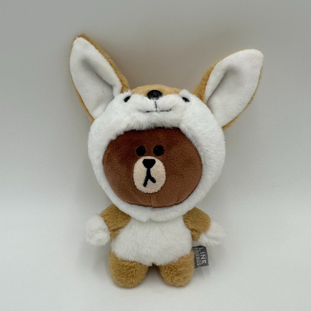 Line Friends 7" Brown Bear in Fox Costume Plush